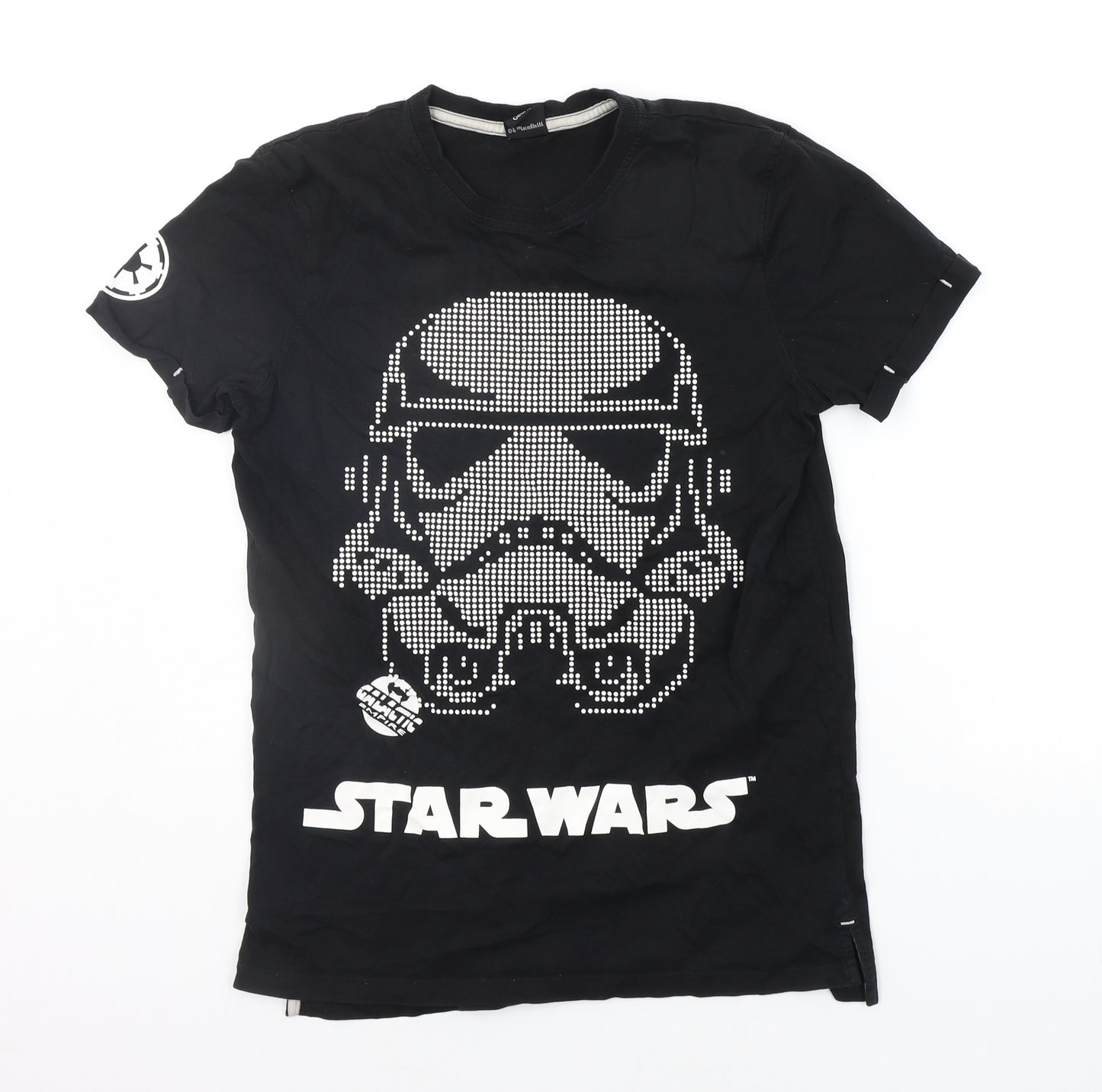 George Girls Black   Basic T-Shirt Size 13-14 Years  - STAR WARS