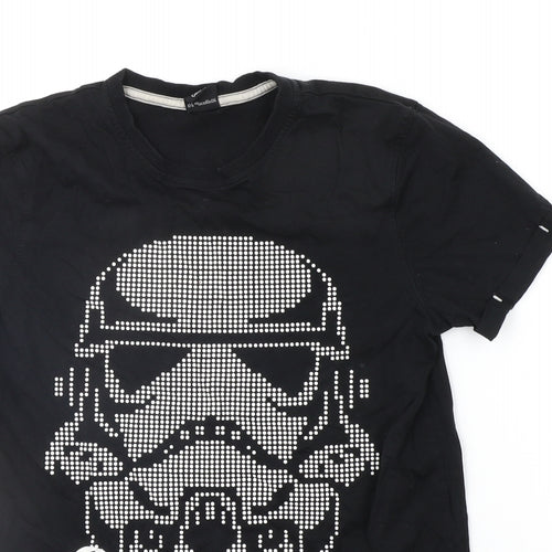 George Girls Black   Basic T-Shirt Size 13-14 Years  - STAR WARS