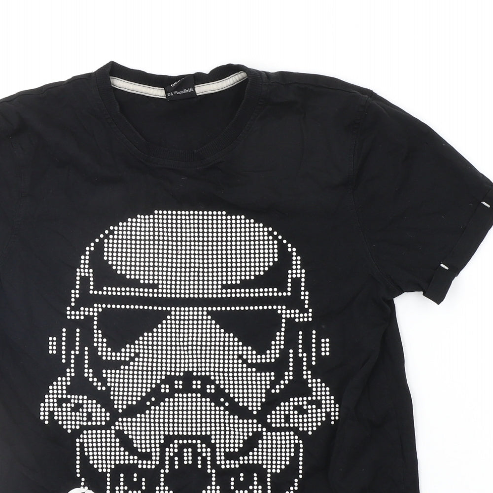George Girls Black   Basic T-Shirt Size 13-14 Years  - STAR WARS