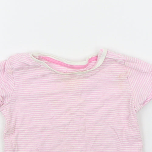 Matalan Baby Pink Striped  Basic T-Shirt Size 9-12 Months