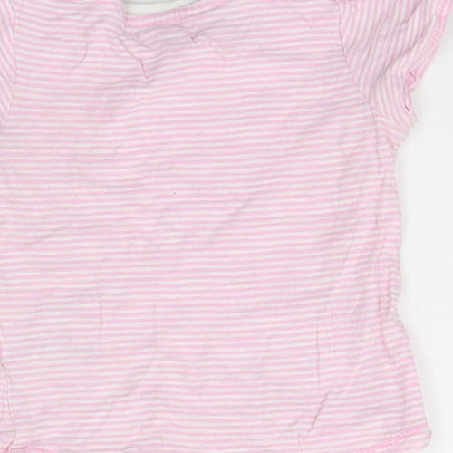 Matalan Baby Pink Striped  Basic T-Shirt Size 9-12 Months