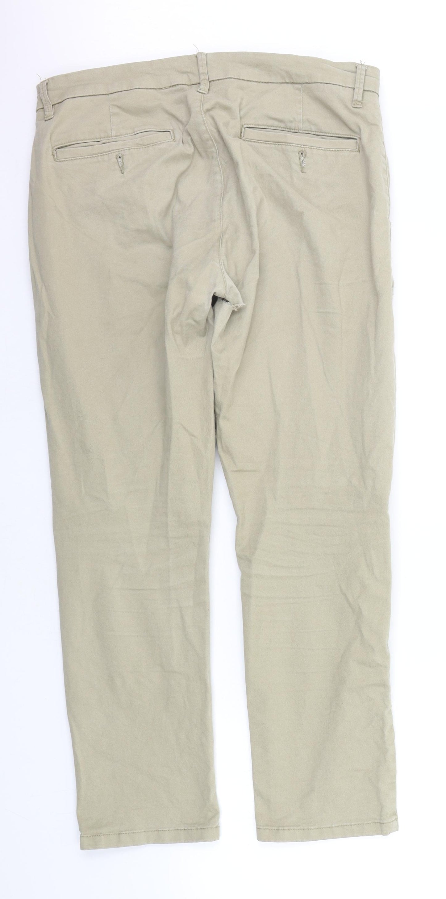 Burton Mens Beige   Trousers  Size 34 in L27 in