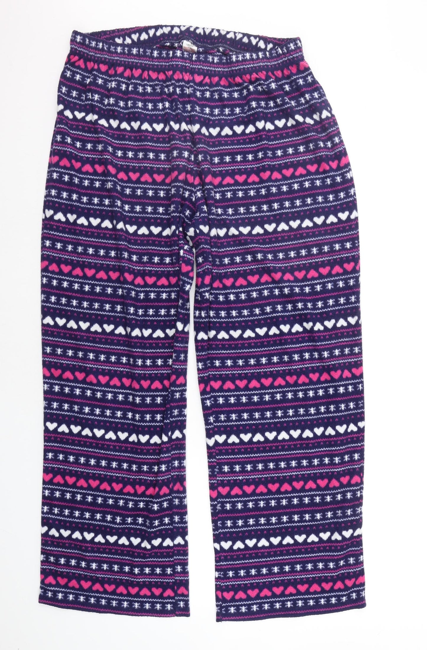 Matalan Womens Blue Geometric  Top Pyjama Pants Size L
