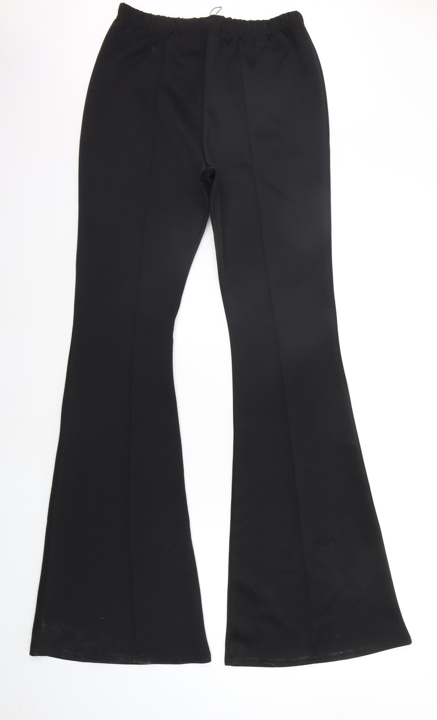 PRETTYLITTLETHING Womens Black   Trousers  Size 14 L34 in