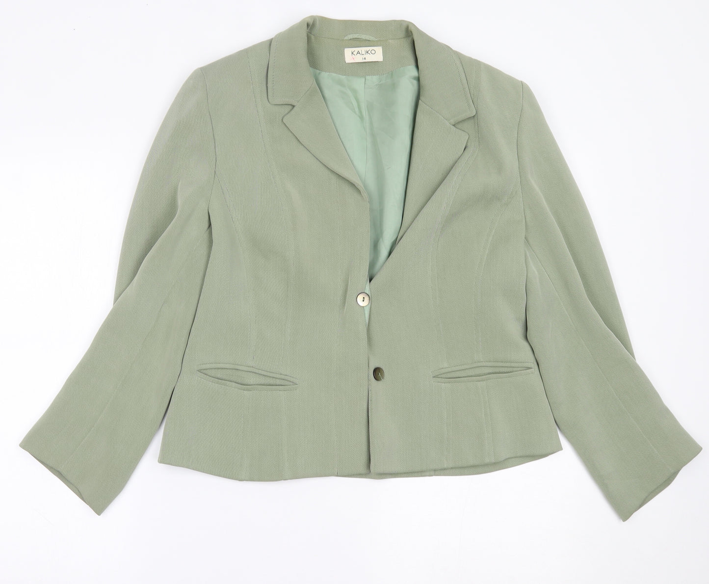 Kaliko Womens Green   Jacket Blazer Size 14