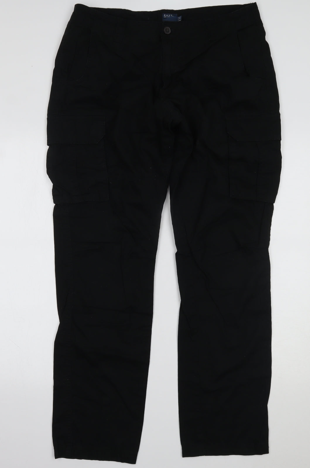 Matalan Mens Black   Cargo Trousers Size 36 L33 in