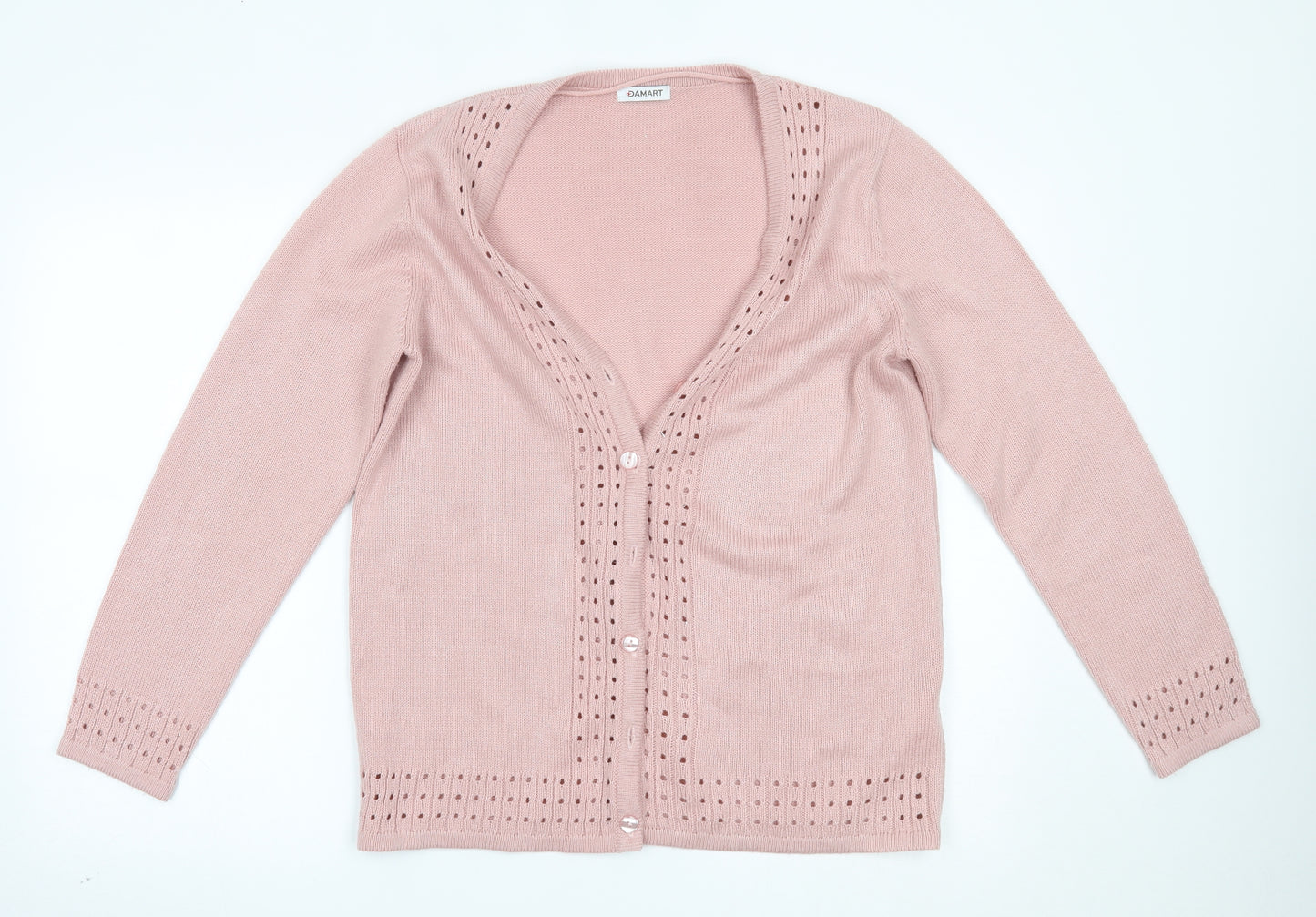 Damart Womens Pink   Cardigan Jumper Size 16