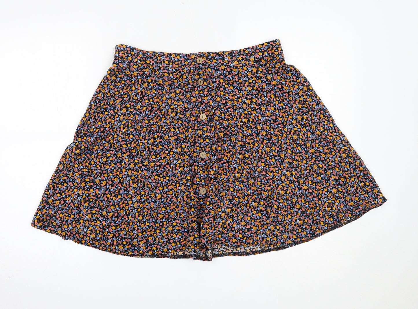 New Look Womens Multicoloured Floral  Mini Skirt Size 14