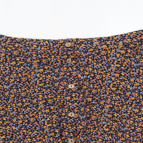 New Look Womens Multicoloured Floral  Mini Skirt Size 14