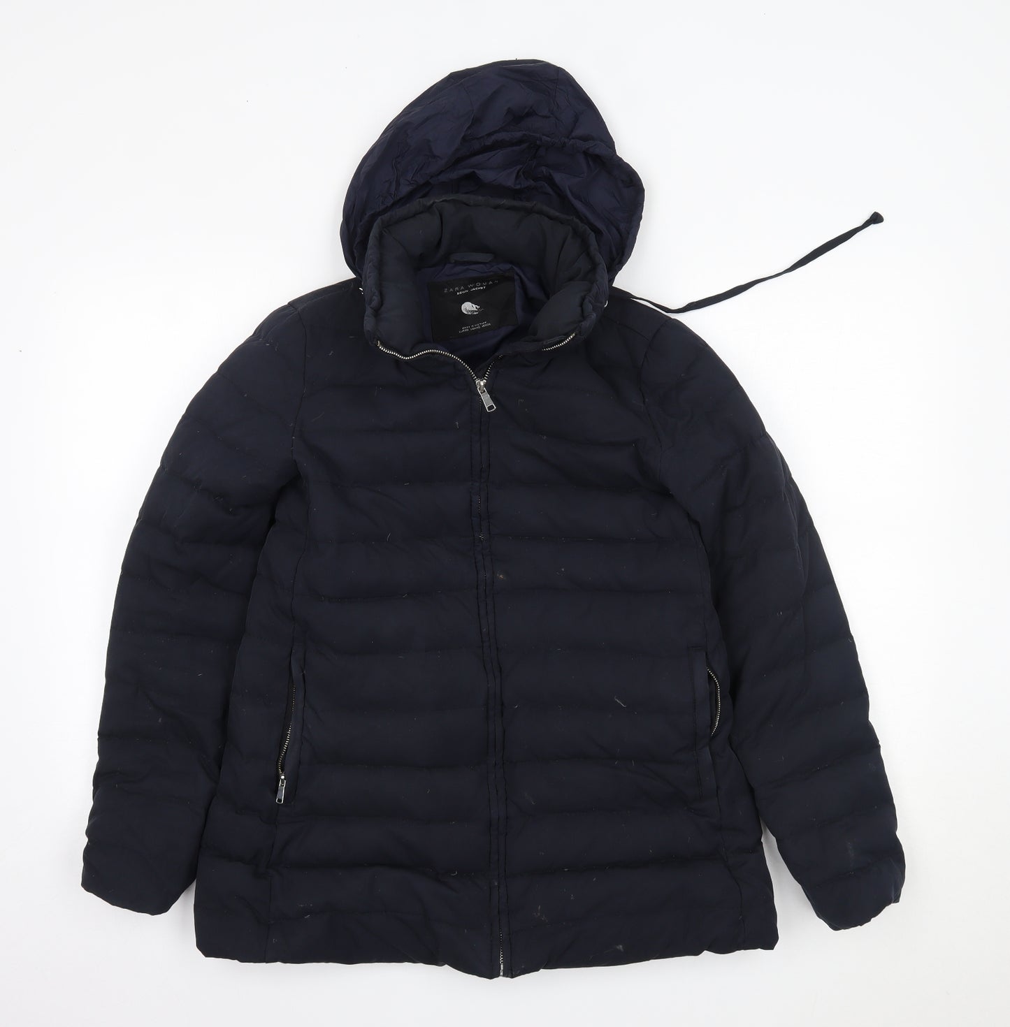Zara Womens Blue   Overcoat Coat Size XS