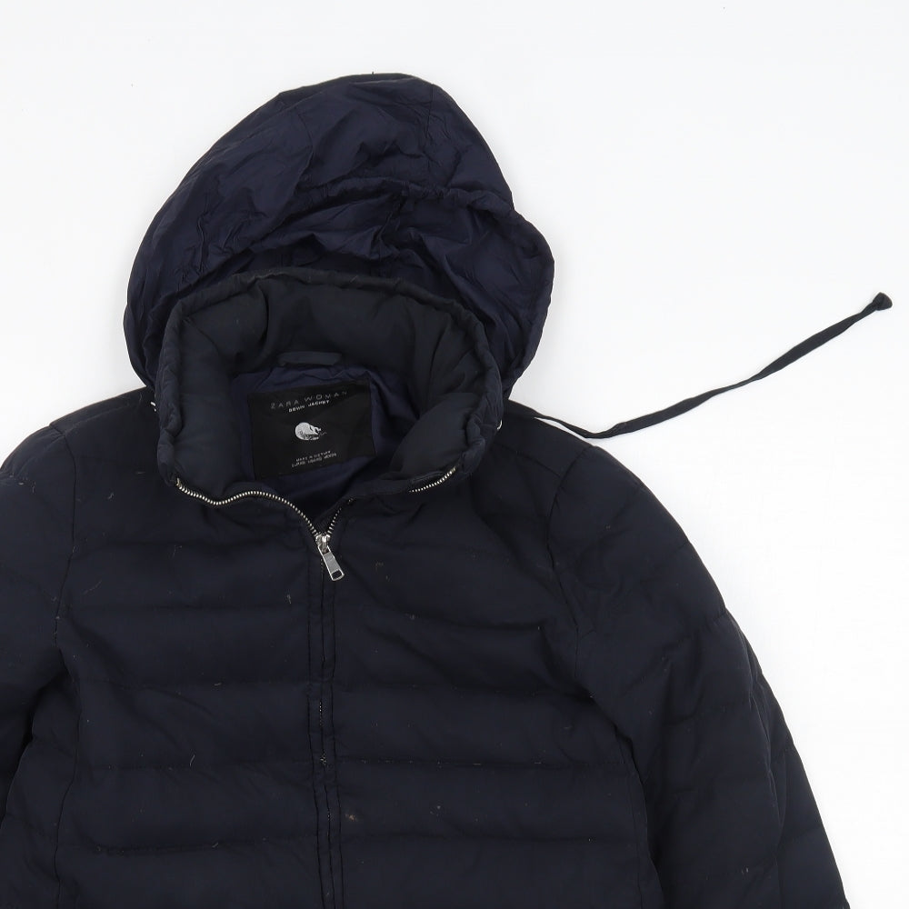 Zara Womens Blue   Overcoat Coat Size XS