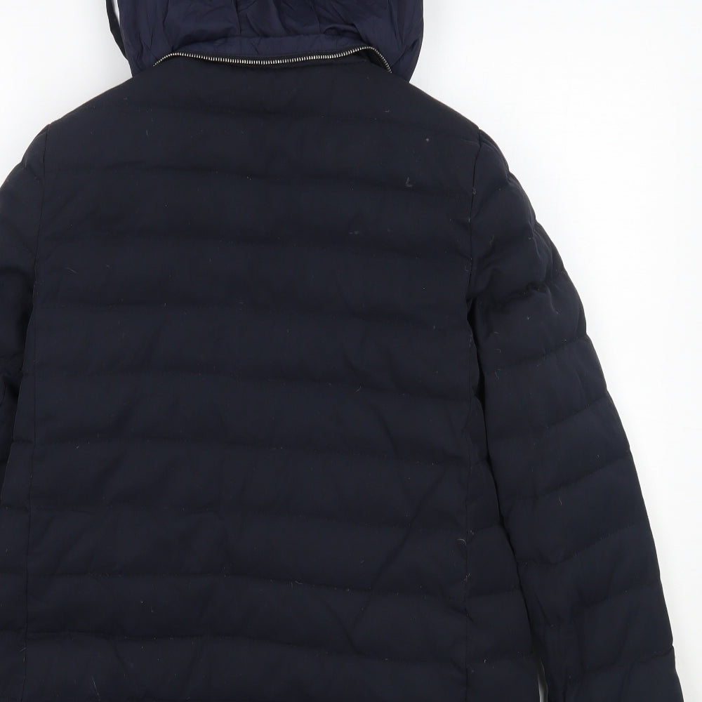 Zara Womens Blue   Overcoat Coat Size XS