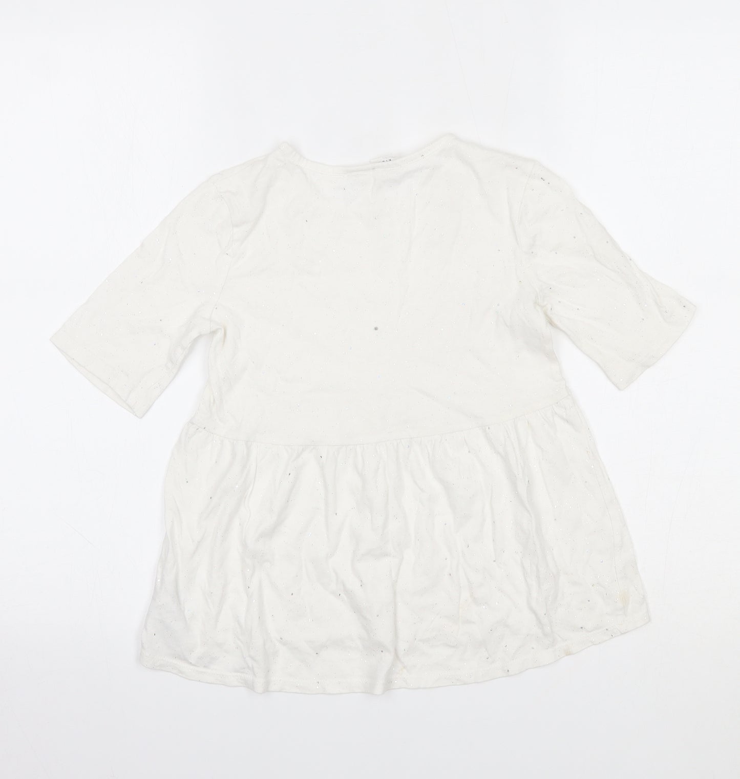 Gap Girls White   Basic T-Shirt Size 8 Years