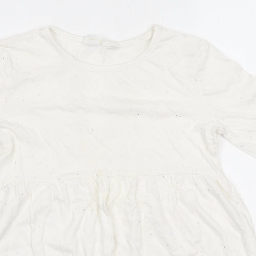 Gap Girls White   Basic T-Shirt Size 8 Years
