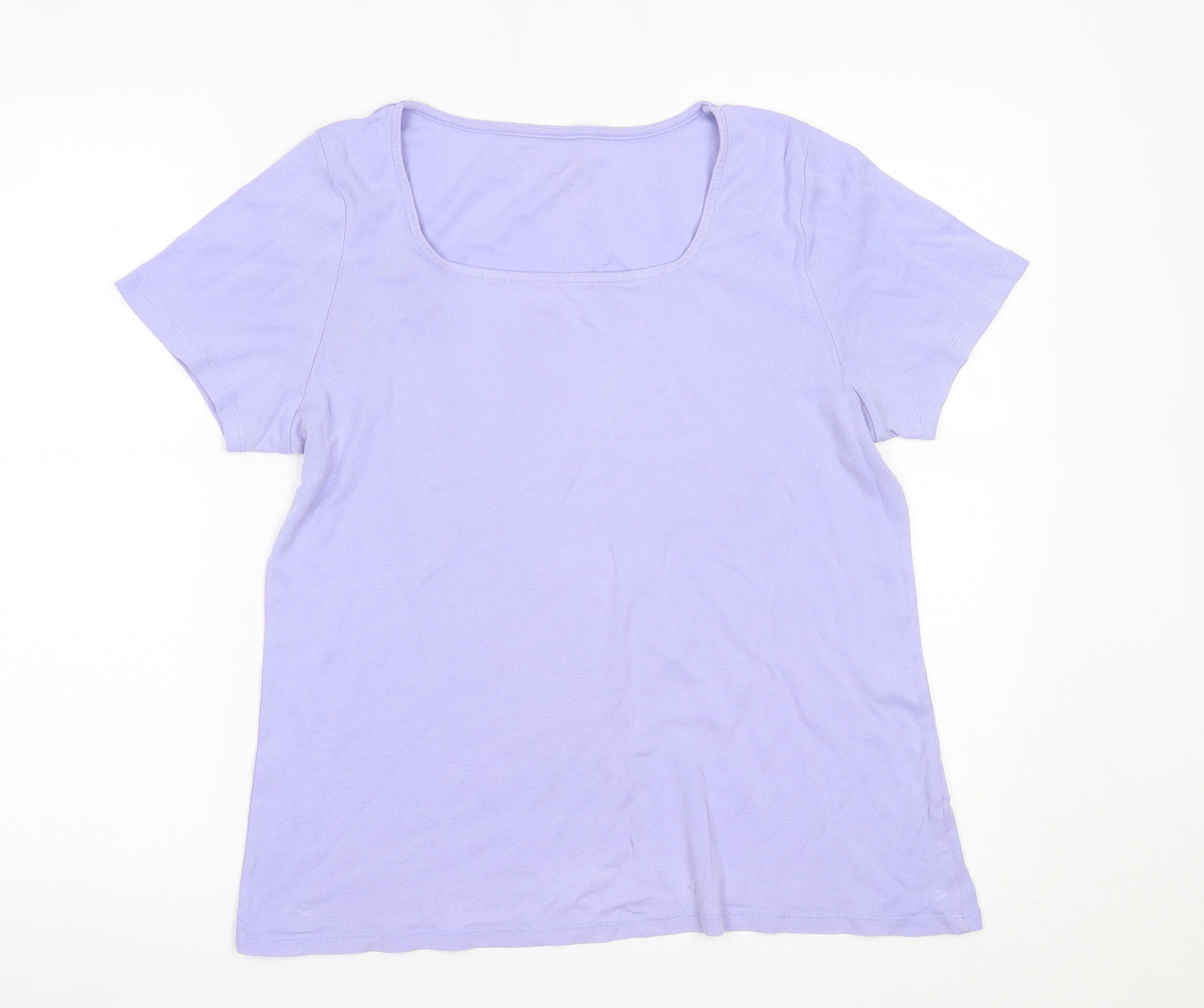 Preworn Womens Purple   Basic T-Shirt Size 16