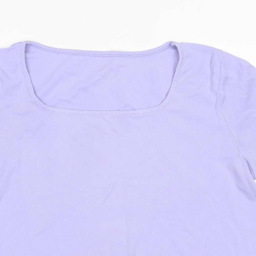 Preworn Womens Purple   Basic T-Shirt Size 16