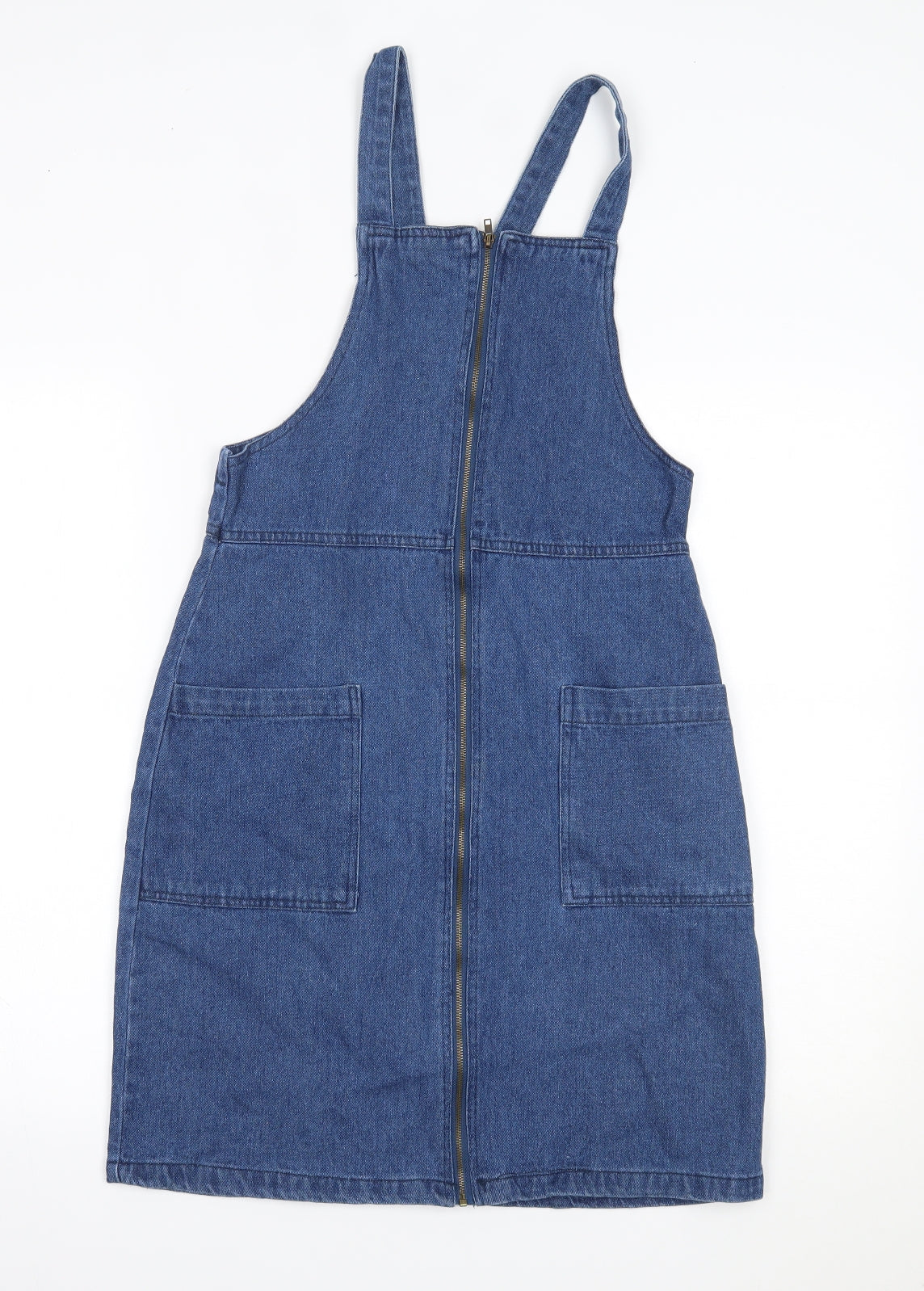 MRP Womens Blue  Denim Pinafore/Dungaree Dress  Size 8