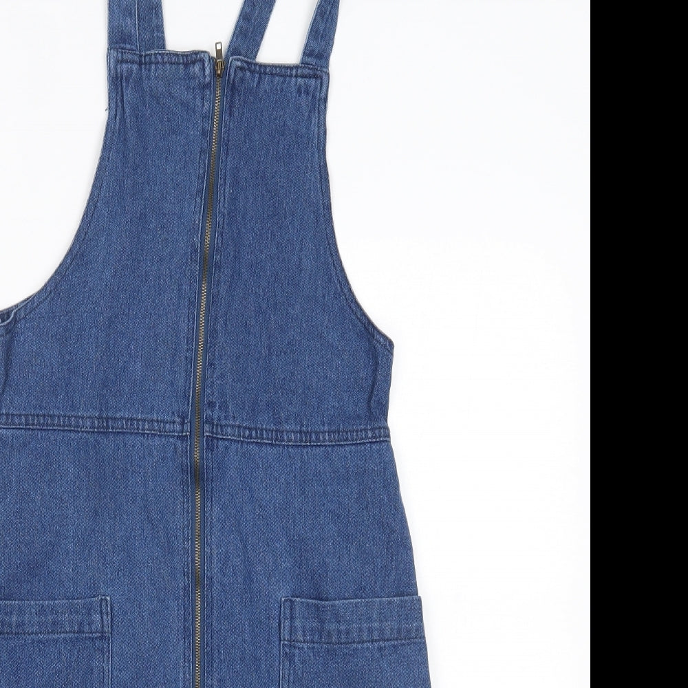 MRP Womens Blue  Denim Pinafore/Dungaree Dress  Size 8
