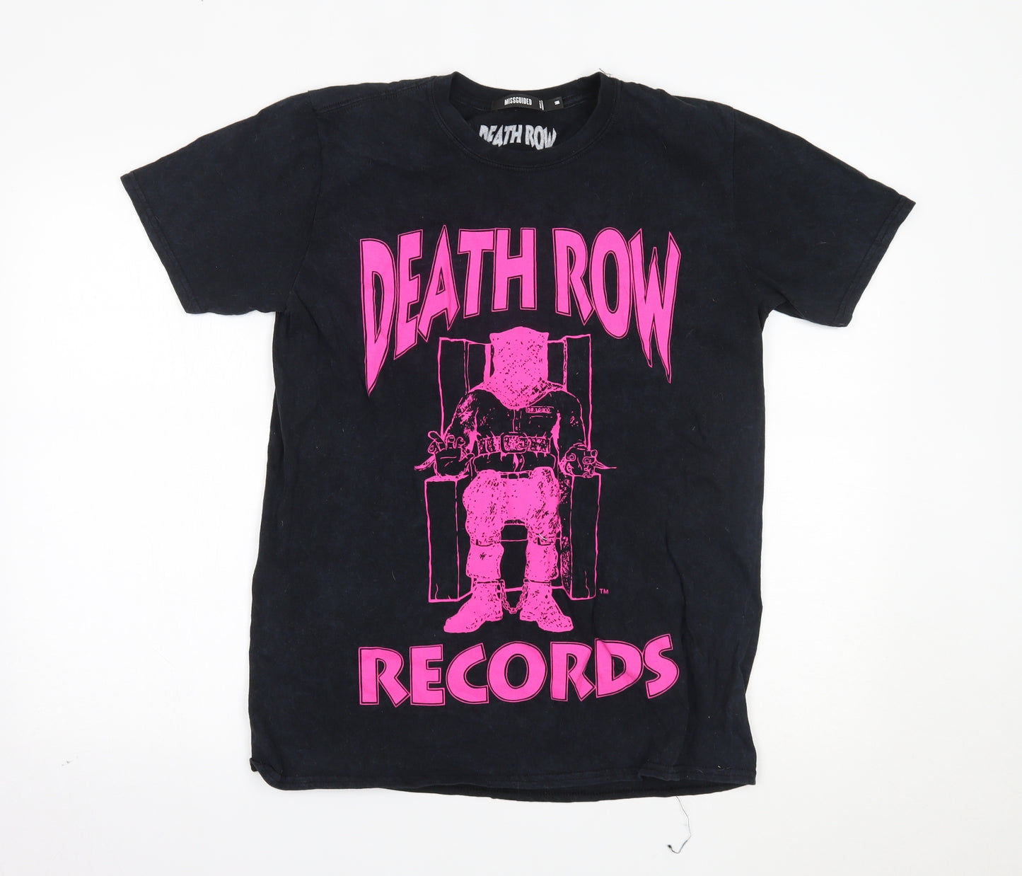 Missguided Womens Black   Basic T-Shirt Size M  - Death Row Records