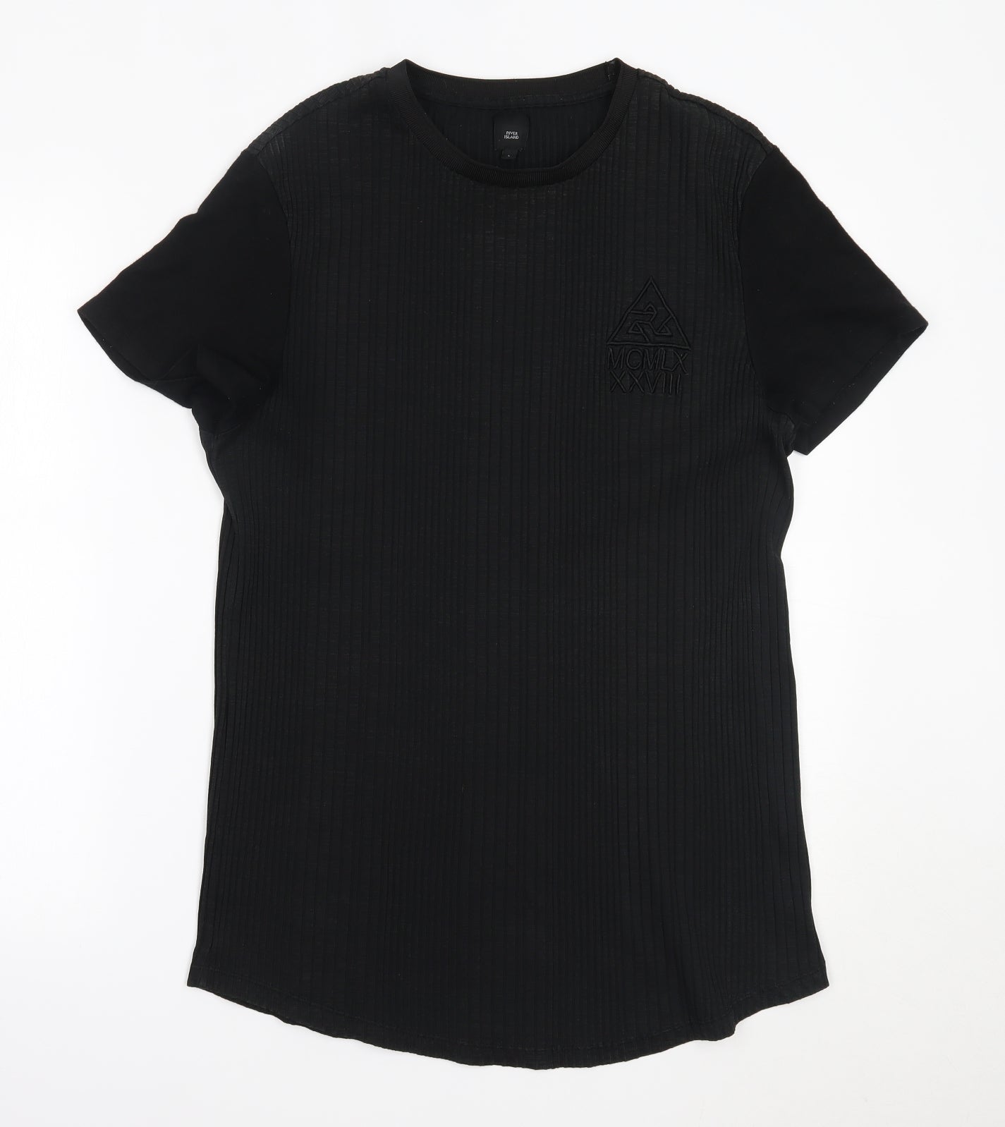 River Island Mens Black    T-Shirt Size L