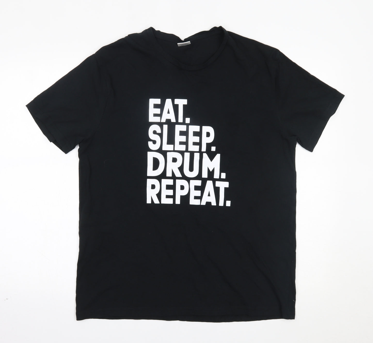 Uneek Mens Black    T-Shirt Size L