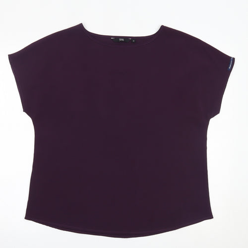 Simon Jersey Womens Purple   Basic T-Shirt Size 16
