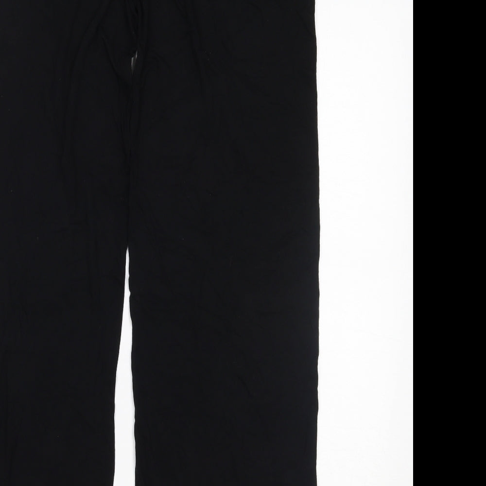 PRETTYLITTLETHING Womens Black   Trousers  Size 14 L31 in