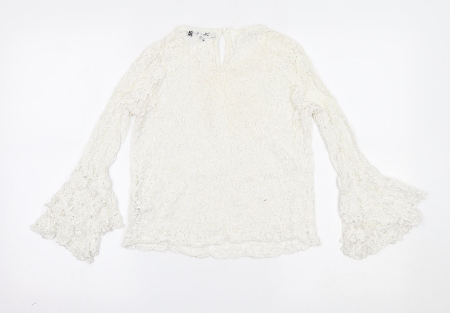 CAMEO ROSE Womens White   Basic Blouse Size 8