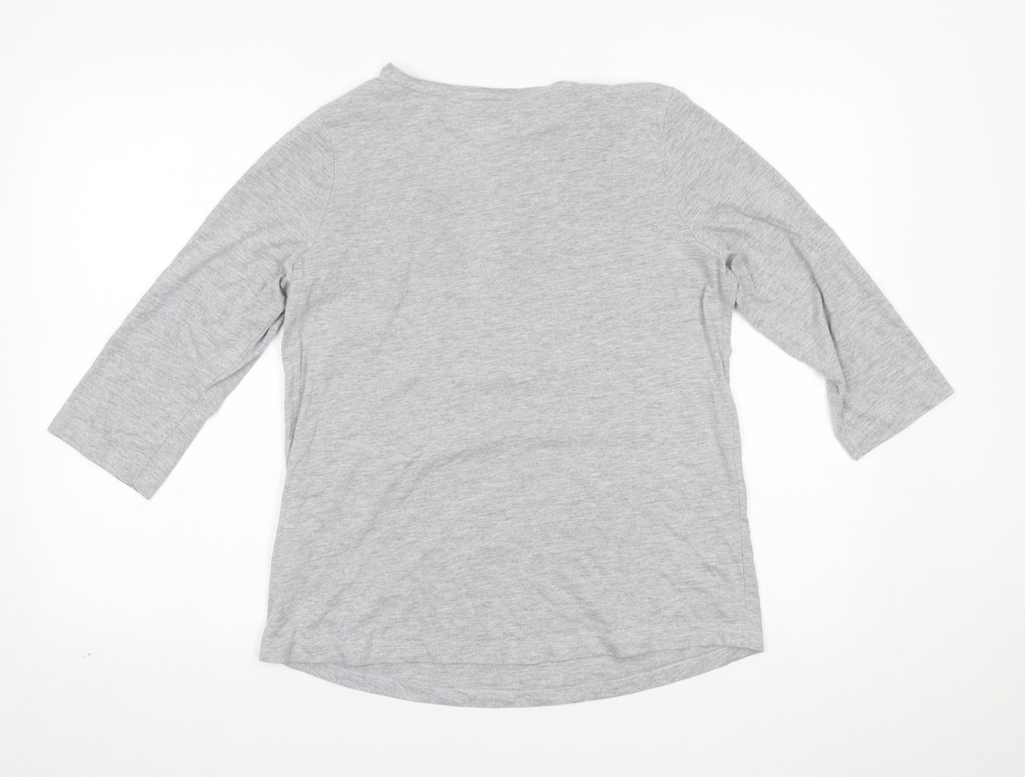 Pretty Secrets Womens Grey Solid  Top Pyjama Top Size 10  - christmas