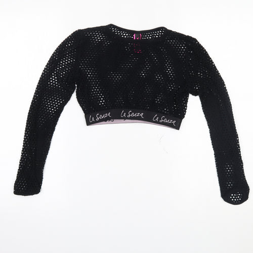 La Senza Womens Black   Cropped Blouse Size XS