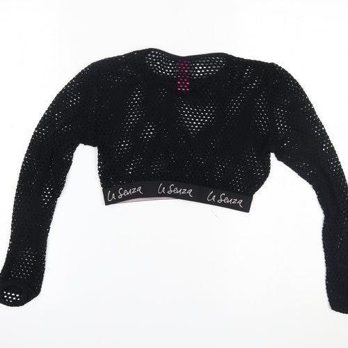 La Senza Womens Black   Cropped Blouse Size XS