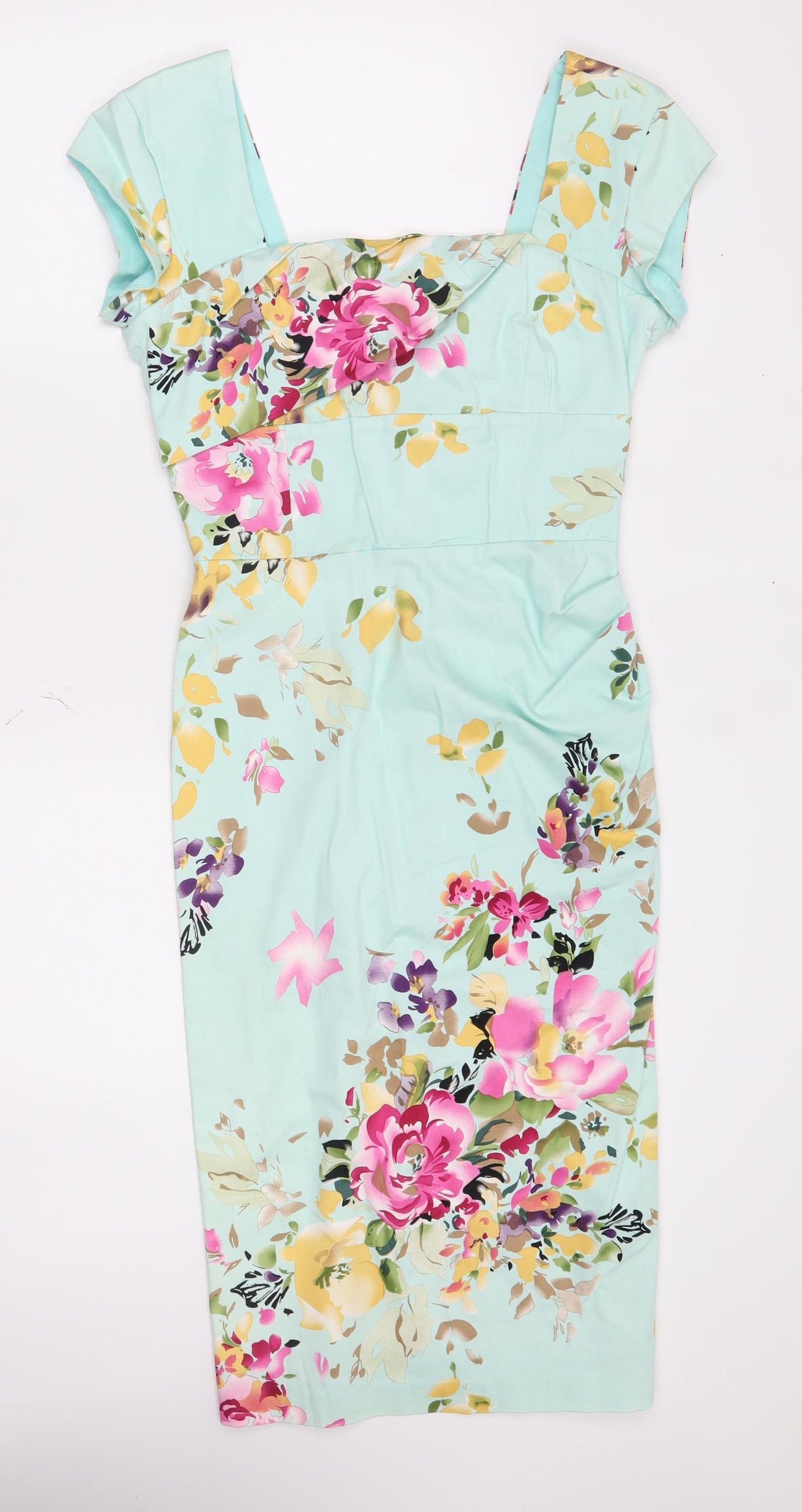 the pretty dress company  Womens Green Floral  Fit & Flare  Size 12