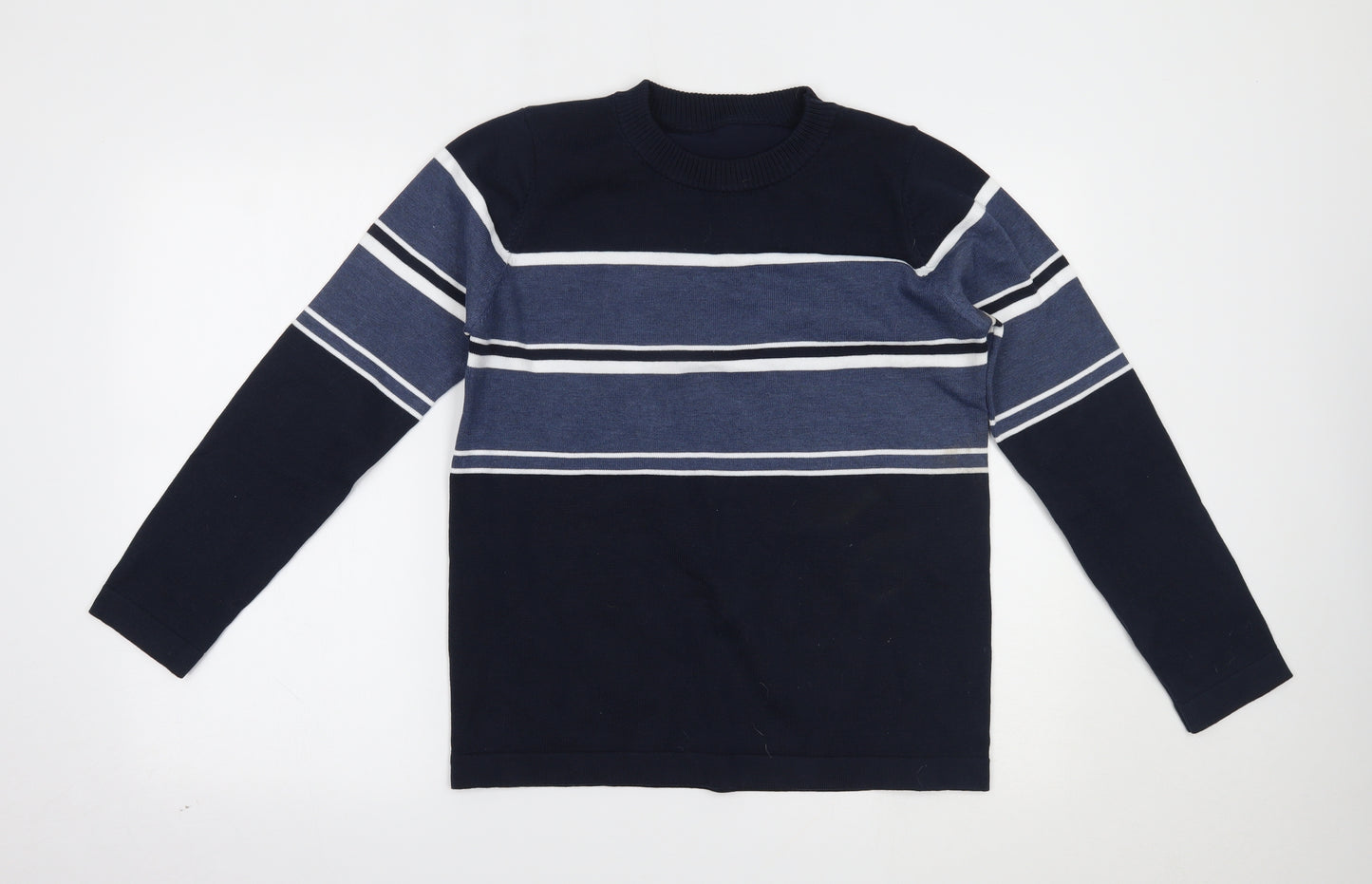 Preworn Mens Blue Striped  Pullover Jumper Size XL