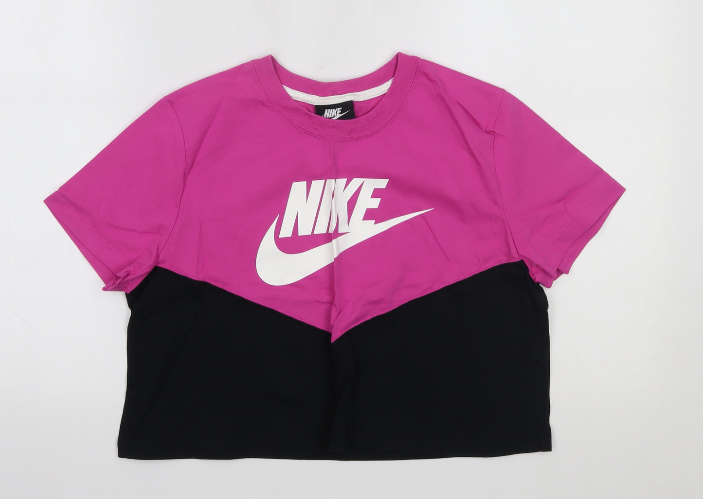 Nike Womens Pink   Cropped T-Shirt Size M