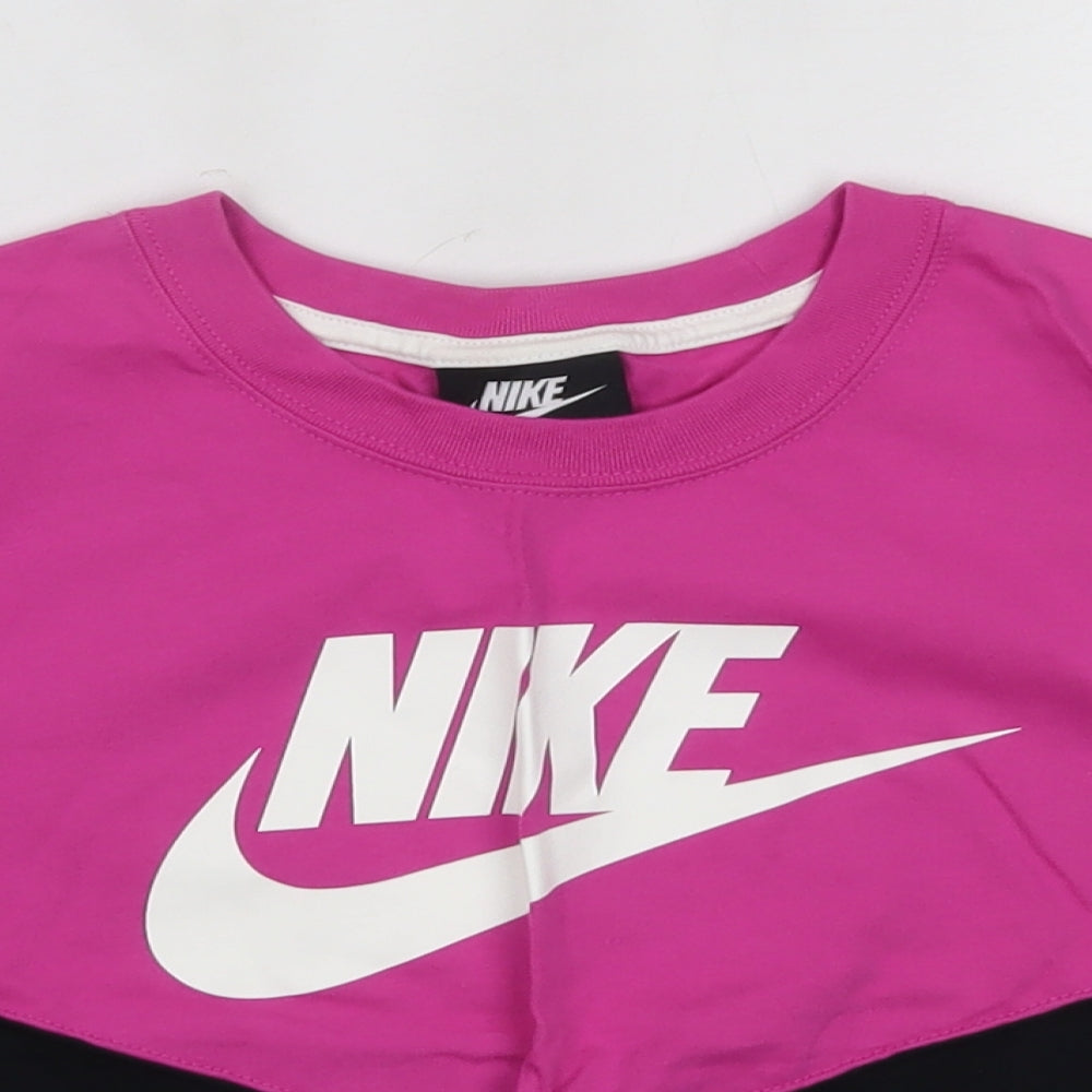 Nike Womens Pink   Cropped T-Shirt Size M