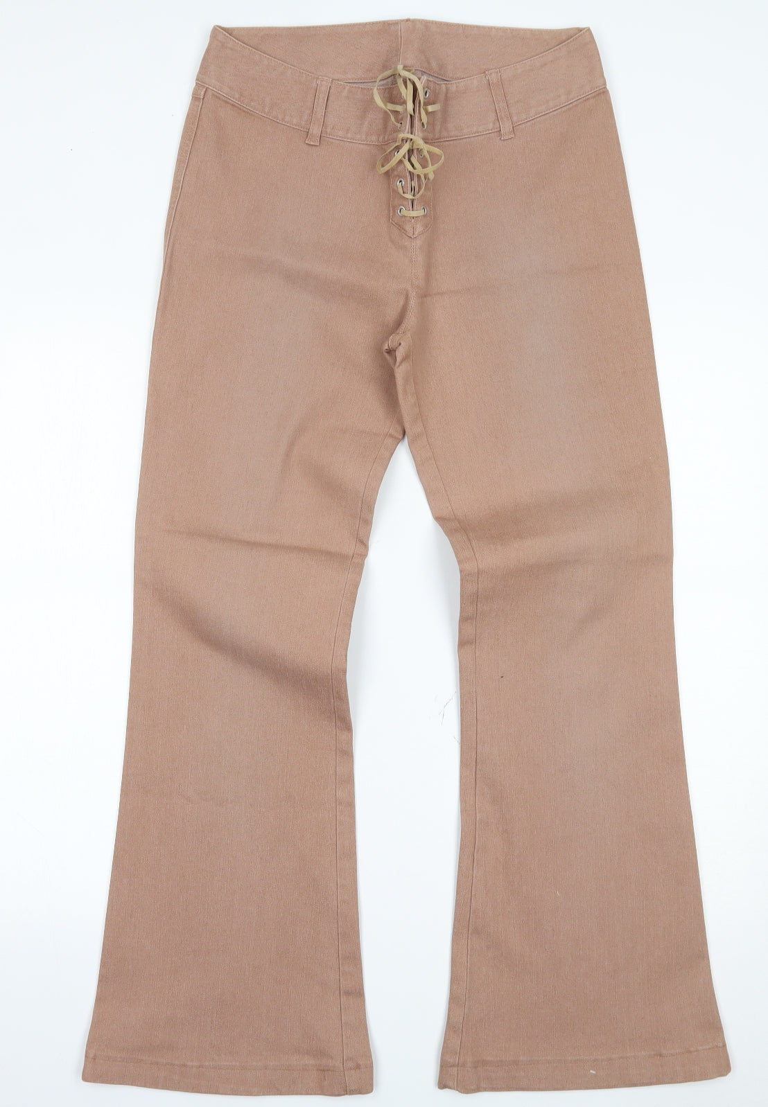 NEXT Womens Beige  Denim Flared Jeans Size 12 L29 in