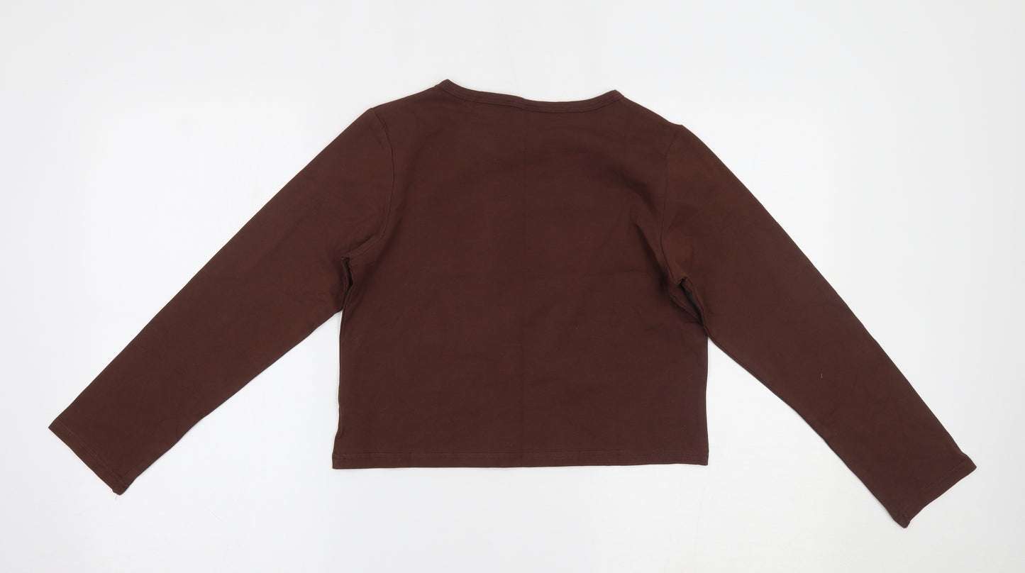 SheIn Girls Brown   Basic T-Shirt Size 15-16 Years