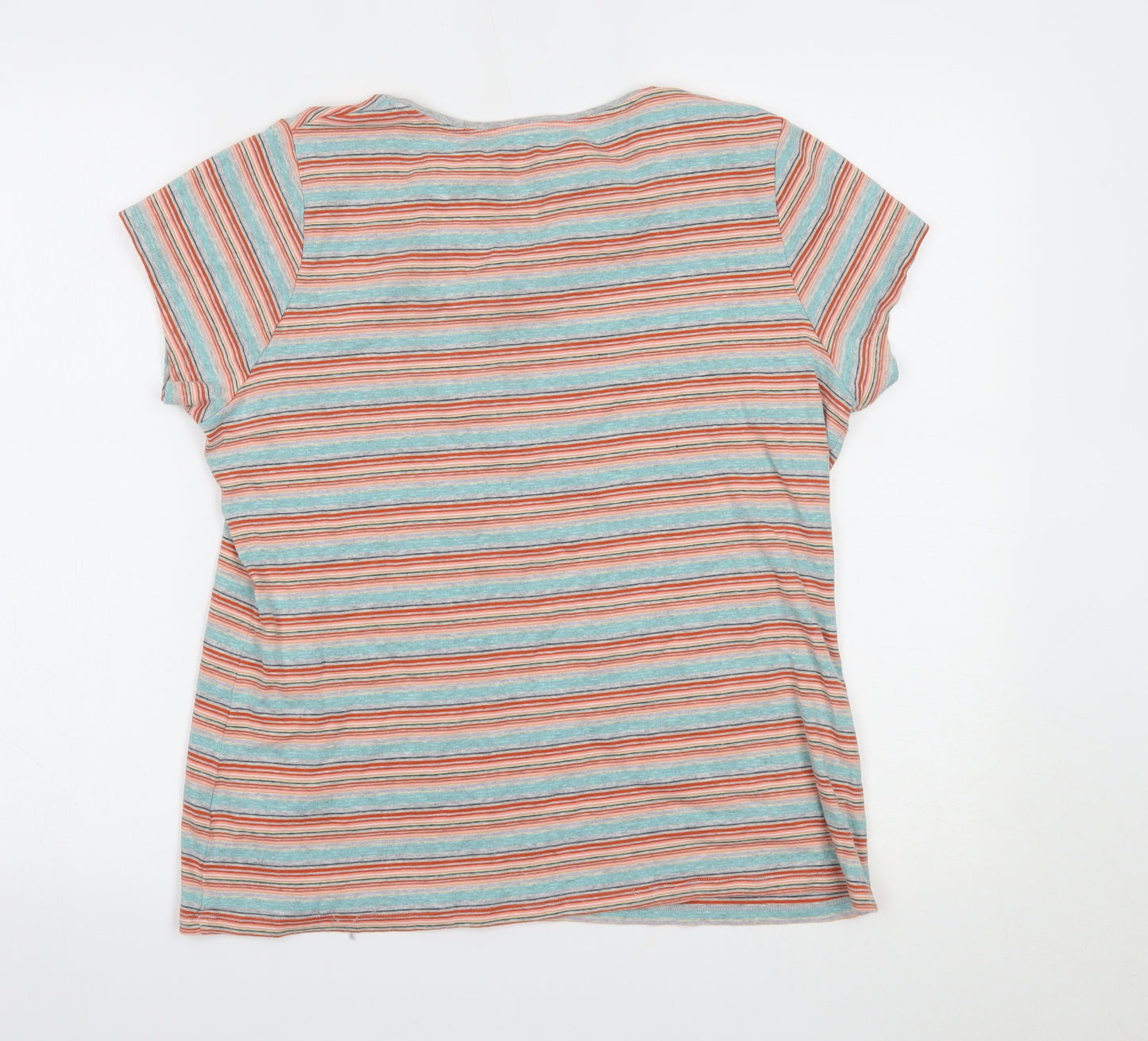 Papaya Womens Multicoloured Striped  Basic T-Shirt Size 20