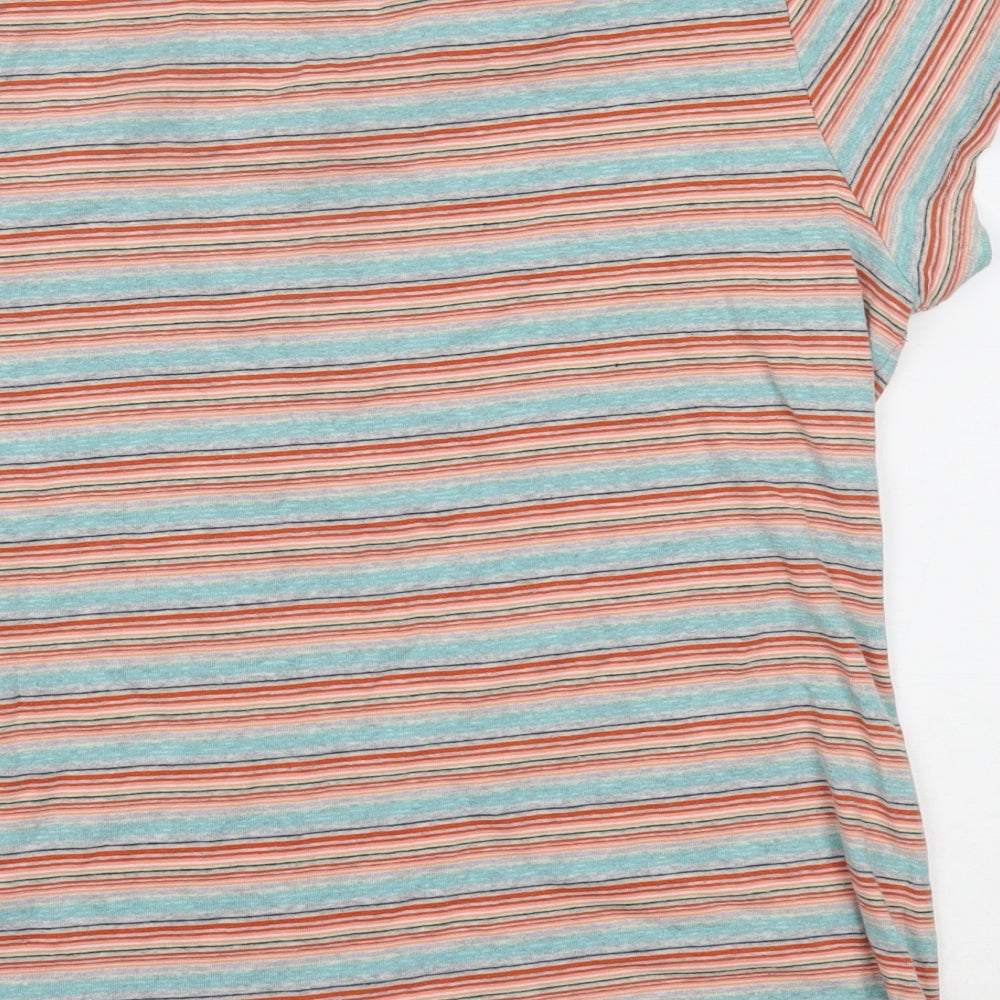 Papaya Womens Multicoloured Striped  Basic T-Shirt Size 20