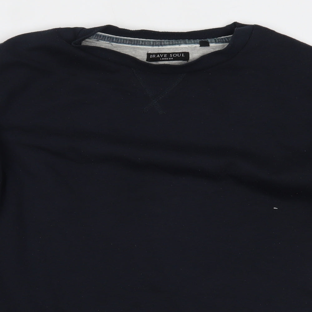 Brave Soul Mens Blue   Pullover Sweatshirt Size M