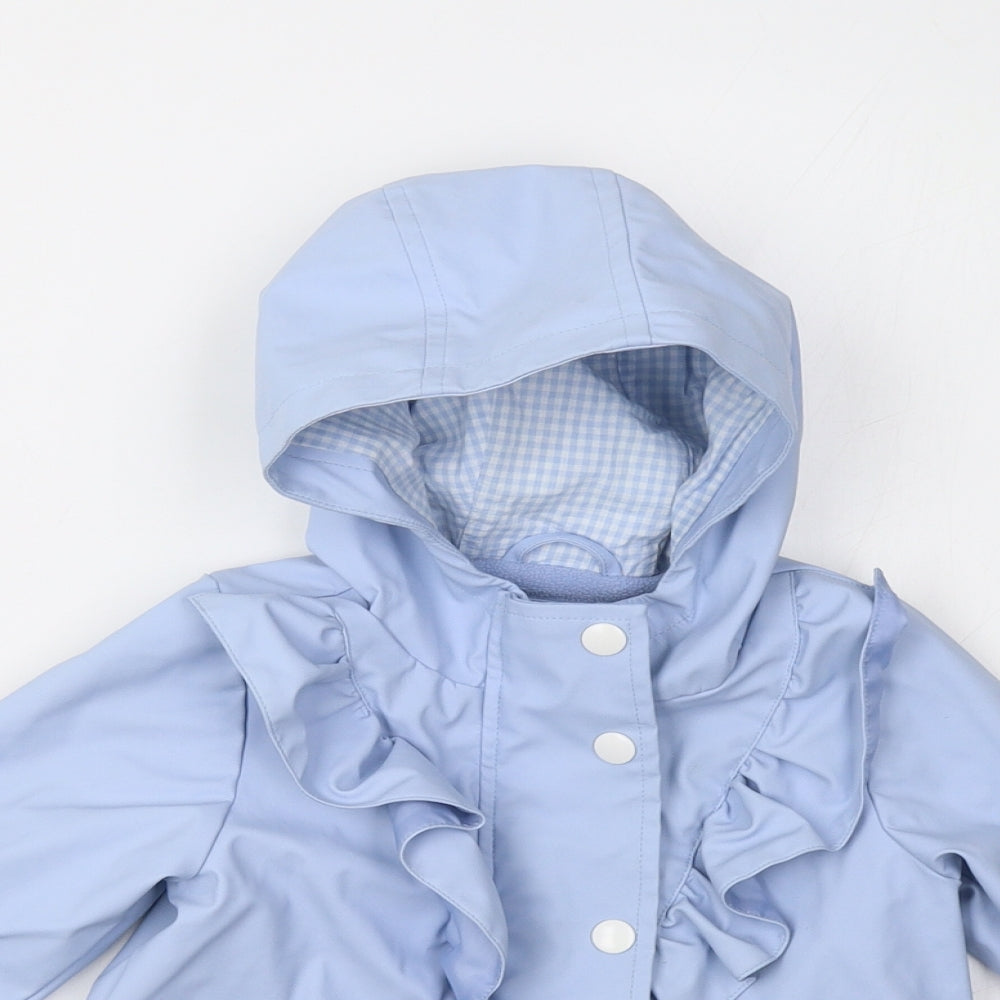 Sainsburys Girls Blue   Rain Coat Coat Size 2-3 Years
