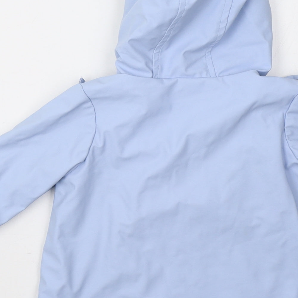 Sainsburys Girls Blue   Rain Coat Coat Size 2-3 Years