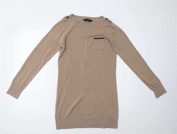 Dorothy Perkins Womens Beige Pullover Sweatshirt Size 12