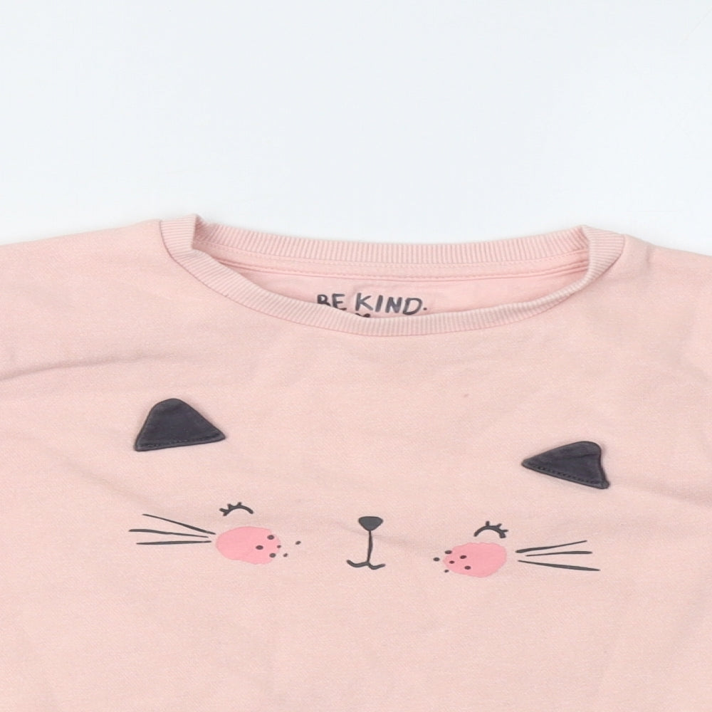 F&F Girls Pink   Pullover Sweatshirt Size 5-6 Years