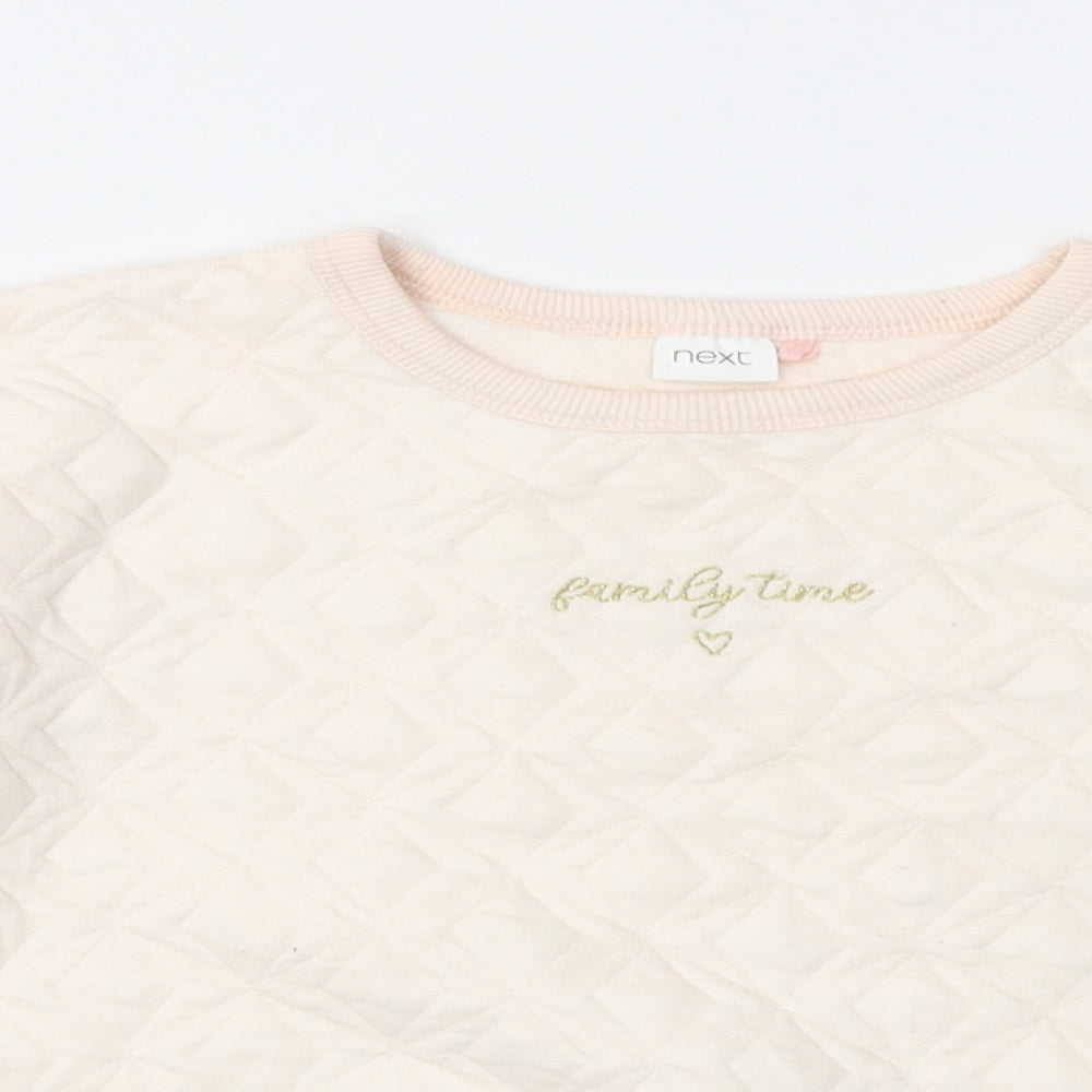NEXT Girls Pink   Pullover Sweatshirt Size 4-5 Years