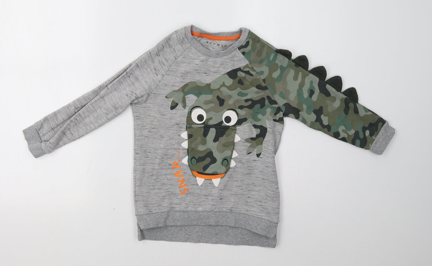 Nutmeg Boys Grey   Pullover Sweatshirt Size 5-6 Years