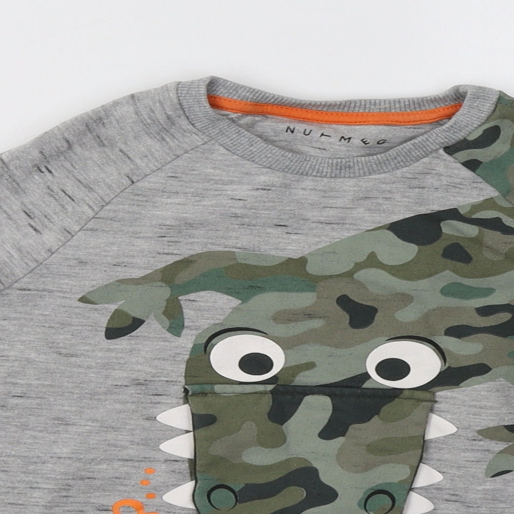 Nutmeg Boys Grey   Pullover Sweatshirt Size 5-6 Years