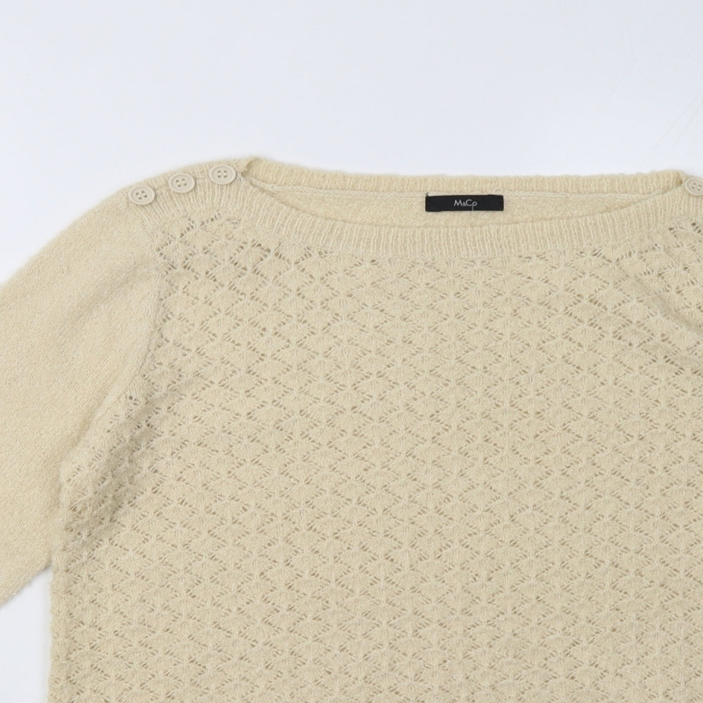 M&Co Womens Beige   Pullover Sweatshirt Size 12