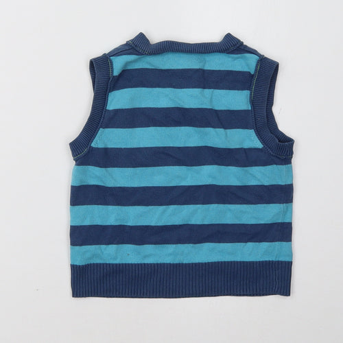 NEXT Girls Blue Striped  Pullover Sweatshirt Size 3 Years