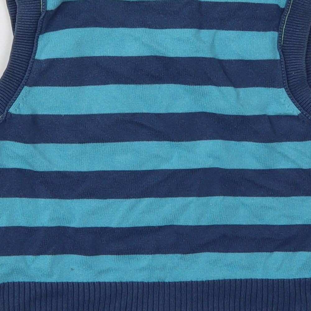 NEXT Girls Blue Striped  Pullover Sweatshirt Size 3 Years